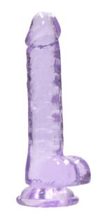 7 Inch Realistic Dildo With Balls - Purple - Image 3