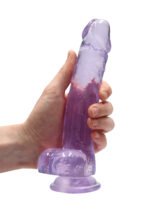 8 Inch Realistic Dildo With Balls - Purple - Image 3