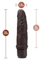 Dr. Skin Silicone - Dr. Robert - 7 Inch Vibrating Dildo - Brown - Image 9