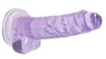 7 Inch Realistic Dildo With Balls - Purple - Image 4