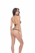 Lace Crotchless Teddy  - One Size - Black - Image 2