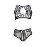 Le Desir Duo Key Hole Bra Set Black O/S - Image 5