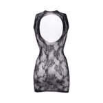 Le Desir High Neck Lace Mini Dress Black O/S - Image 6