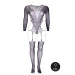 Le Desir Shade Kalyke XXIII Bodystocking with Turtleneck – Black – Queen - Image 3