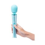 Le Wand All That Glimmers Petite Rechargeable Vibrating Wand Massager Light Blue Special Edition Set - Image 2