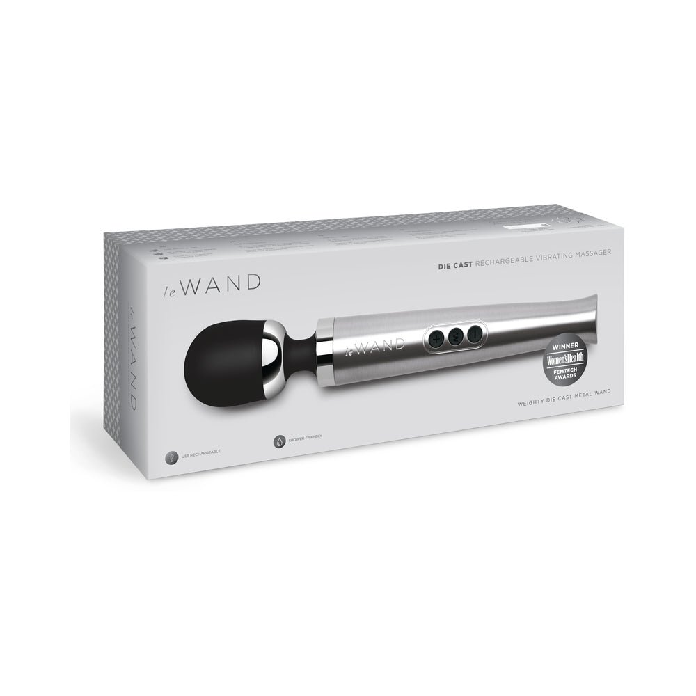 le-wand-die-cast-rechargeable-massager-silver Le Wand Die Cast Rechargeable Massager Silver - Image 1