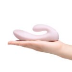 Le Wand Mini Vibe G-Double Rechargeable Rabbit Vibrator – Light Pink - Image 5