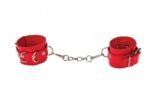 Leather Cuffs for Hands and Ankles - Red - Image 2