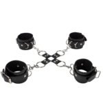Leather Hand and Legcuffs - Black