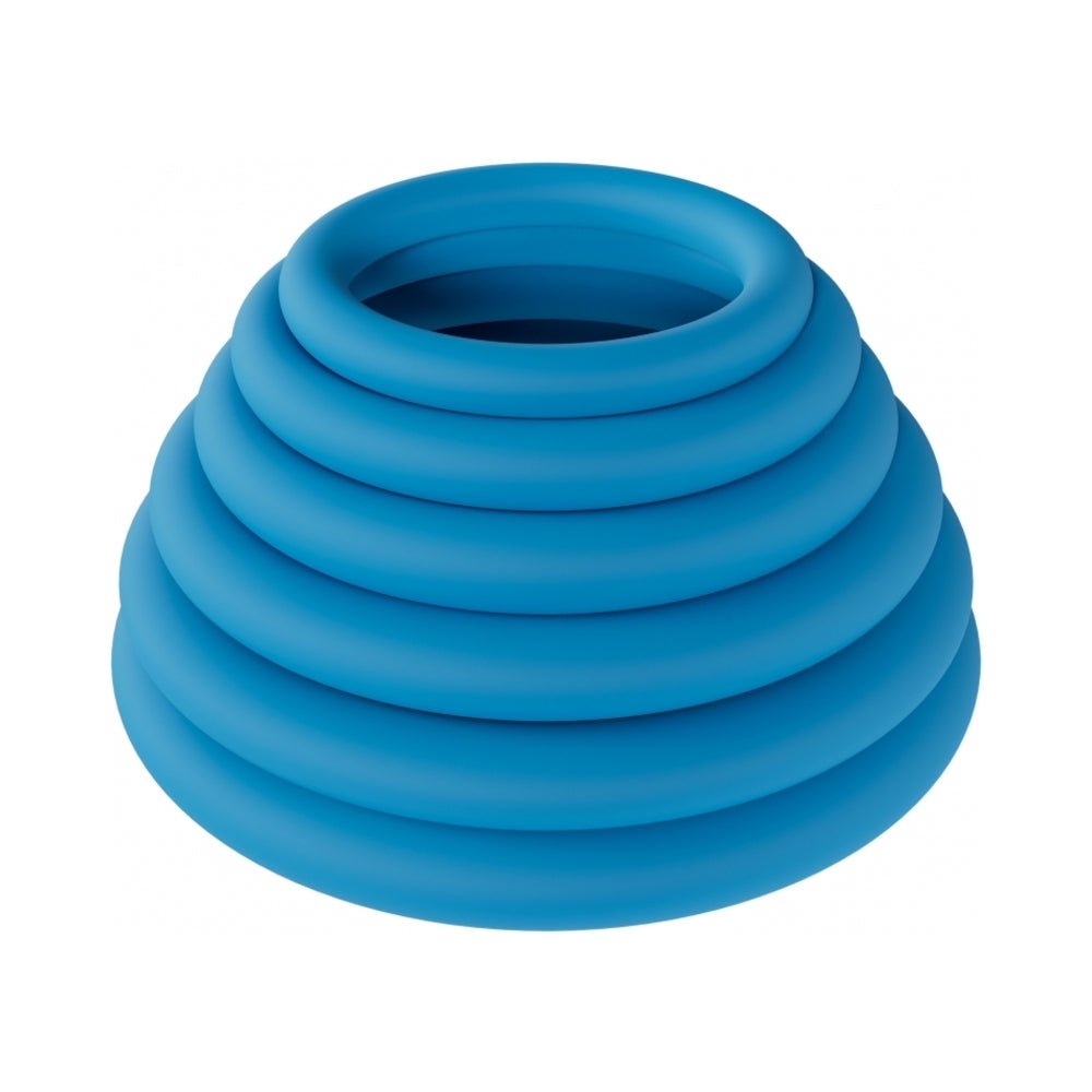 levelz-classic-silicone-cock-ring-set-of-6-all-sizes-teal LEVELZ Classic Silicone Cock Ring Set of 6 All Sizes Teal - Image 1