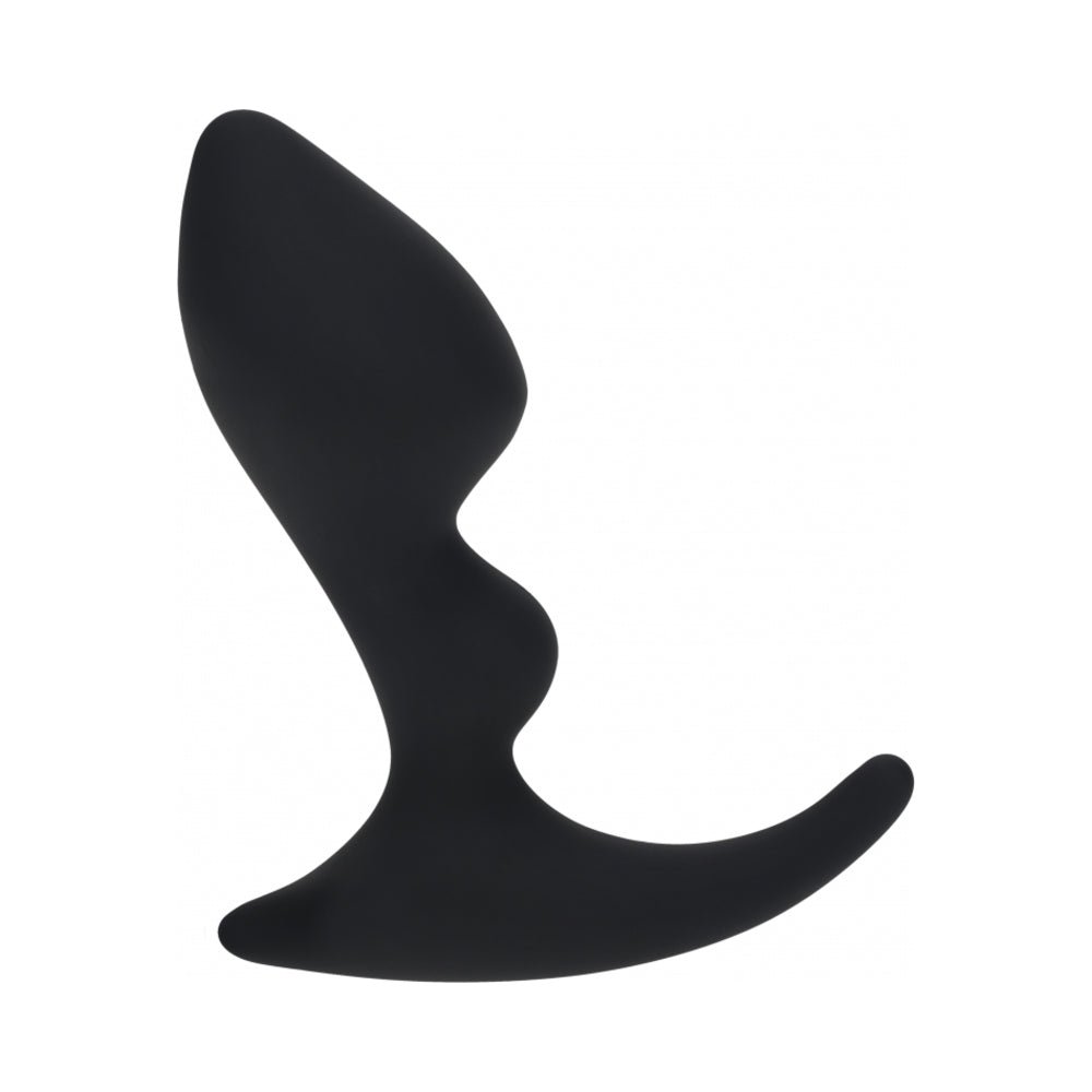 levelz-double-ripple-silicone-prostate-massager-black LEVELZ Double Ripple Silicone Prostate Massager Black - Image 1