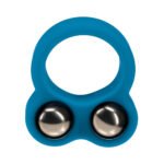 LEVELZ Liquid Silicone Double Weighted Ball Cock Ring Teal