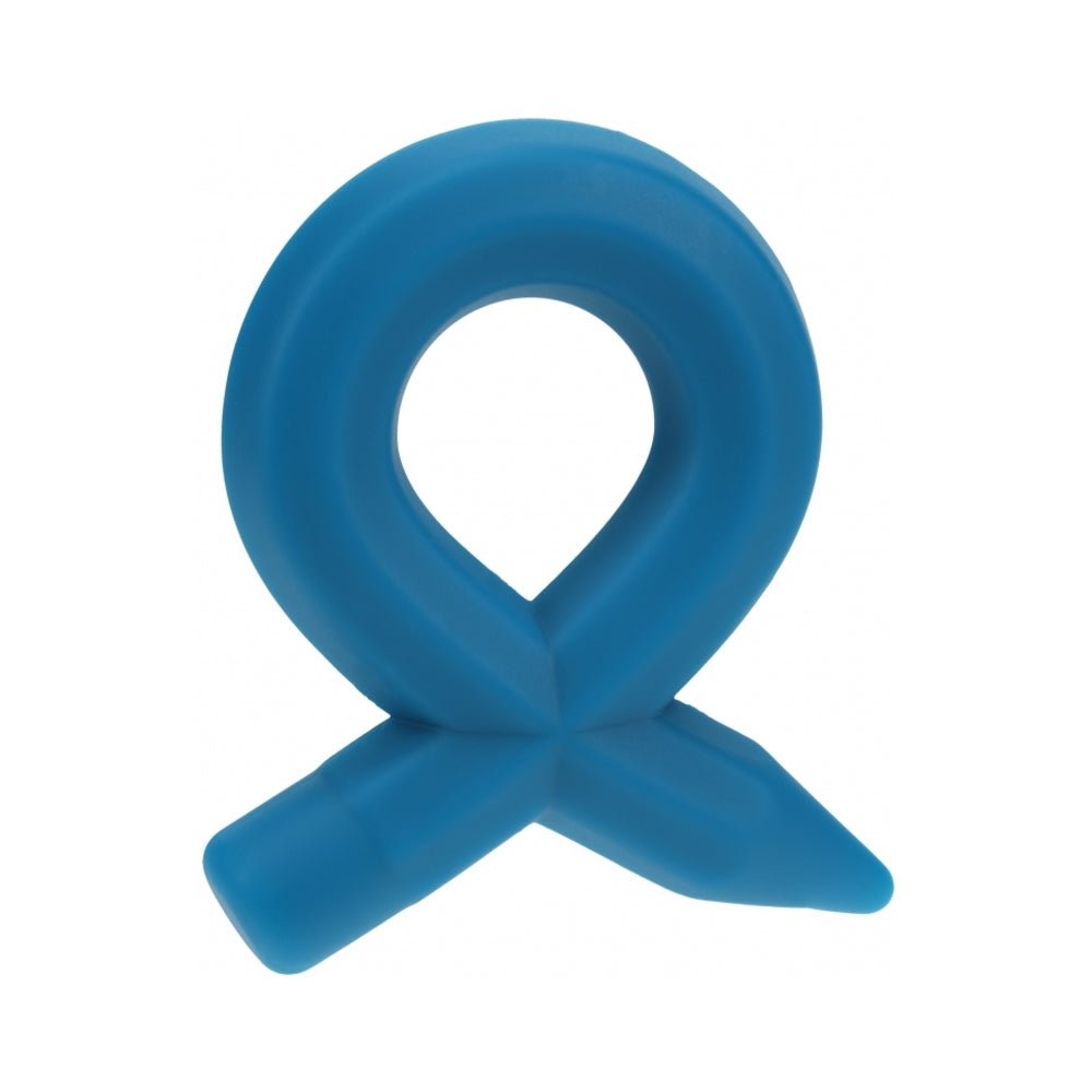 levelz-pencil-liquid-silicone-cock-ring-teal LEVELZ Pencil Liquid Silicone Cock Ring Teal - Image 1