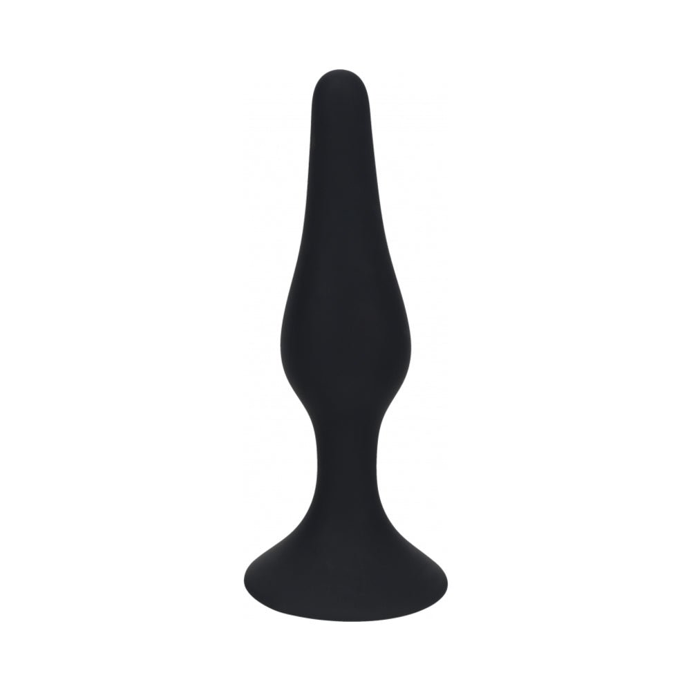 levelz-slim-silicone-anal-plug-medium-black LEVELZ Slim Silicone Anal Plug Medium Black - Image 1