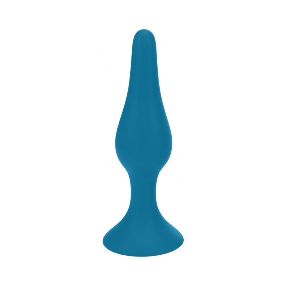 levelz-slim-silicone-anal-plug-xlarge-teal LEVELZ Slim Silicone Anal Plug XLarge Teal - Image 1