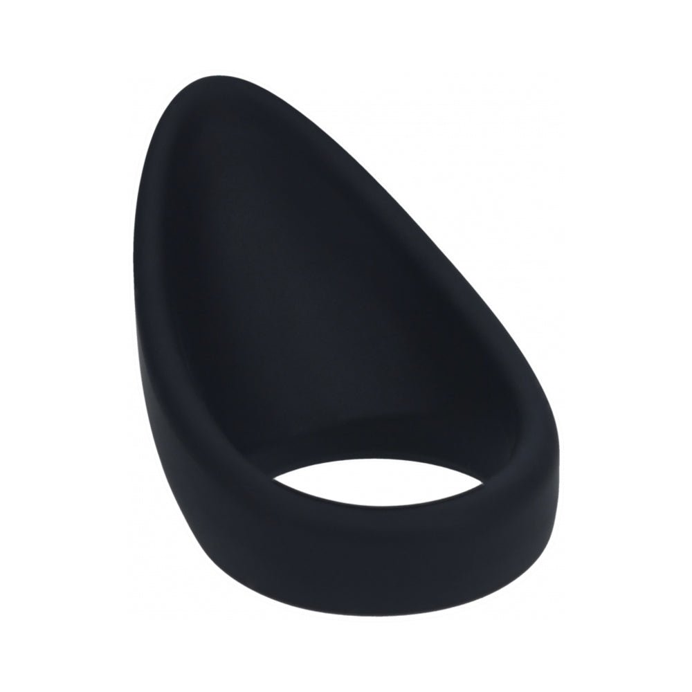 levelz-teardrop-silicone-cock-ring-black LEVELZ Teardrop Silicone Cock Ring Black - Image 1