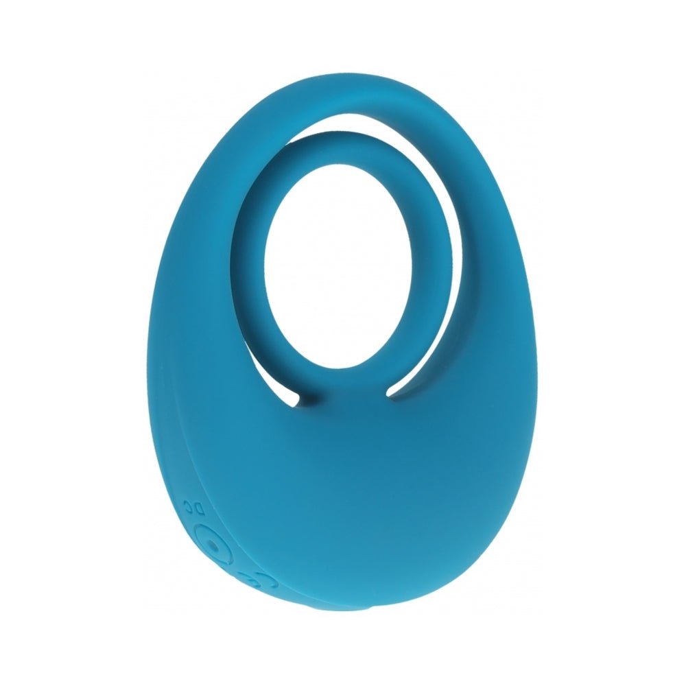 levelz-vibrating-liquid-silicone-cock-ball-ring-teal LEVELZ Vibrating Liquid Silicone Cock & Ball Ring Teal - Image 1