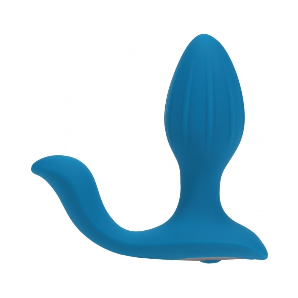 levelz-vibrating-rotating-silicone-anal-plug-with-ball-stimulator-teal LEVELZ Vibrating & Rotating Silicone Anal Plug with Ball Stimulator Teal - Image 1