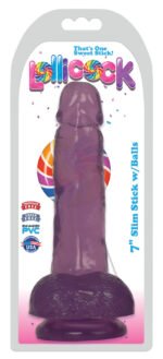 Lollicock 7 Inch Slim Stick With Balls - Grape Ice - Image 2
