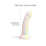Love to Love Dildolls Fantasia Glow-in-the-Dark Silicone Dildo – Rainbow Pastel - Image 3