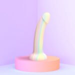 Love to Love Dildolls Fantasia Glow-in-the-Dark Silicone Dildo – Rainbow Pastel - Image 6