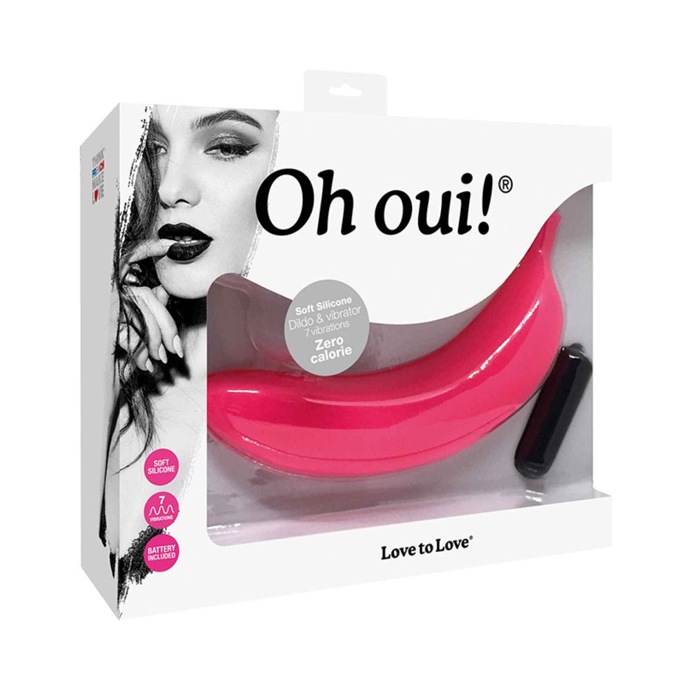 love-to-love-oh-oui-silicone-banana-vibrator-pink Love to Love Oh Oui Silicone Banana Vibrator Pink - Image 1