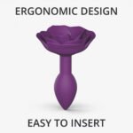 Love to Love Open Roses Silicone Anal Plug Purple Small - Image 2