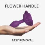 Love to Love Open Roses Silicone Anal Plug Purple Small - Image 3