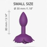 Love to Love Open Roses Silicone Anal Plug Purple Small - Image 5