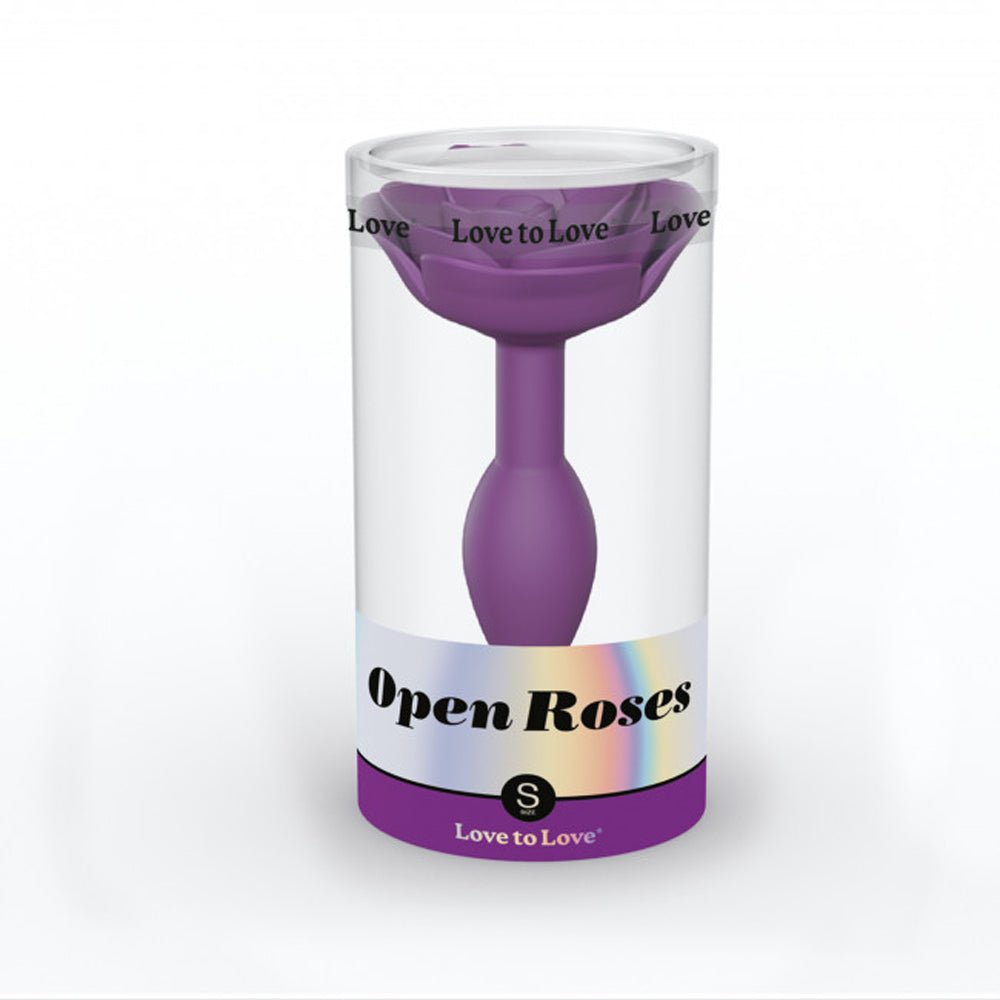love-to-love-open-roses-silicone-anal-plug-purple-rain-small Love to Love Open Roses Silicone Anal Plug Purple Rain Small - Image 1