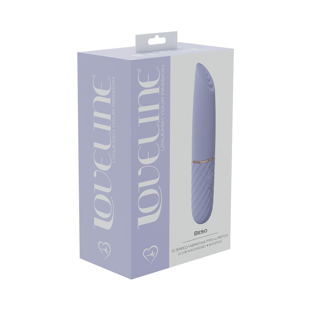 loveline-beso-10-speed-vibrating-mini-lipstick-silicone-rechargeable-waterproof-lavender LoveLine Beso 10 Speed Vibrating Mini-Lipstick Silicone Rechargeable Waterproof Lavender - Image 1