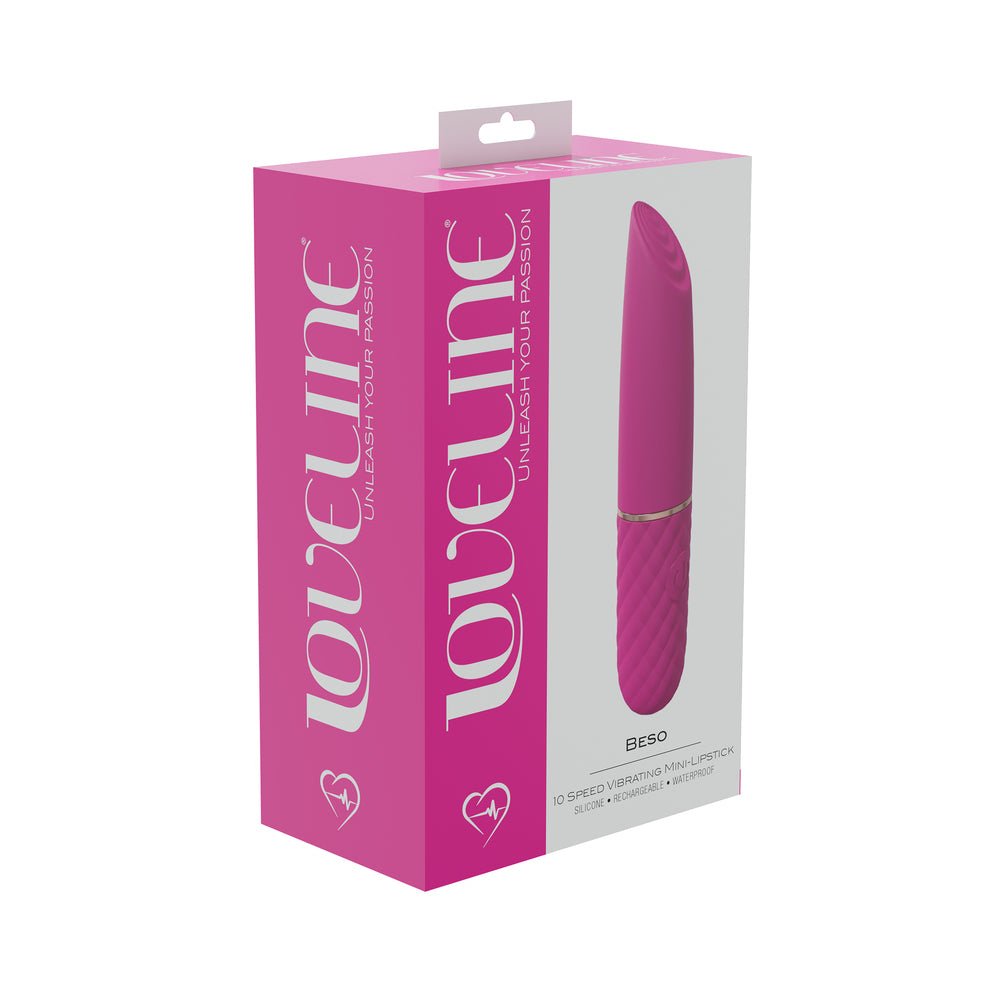 loveline-beso-10-speed-vibrating-mini-lipstick-silicone-rechargeable-waterproof-pink LoveLine Beso 10 Speed Vibrating Mini-Lipstick Silicone Rechargeable Waterproof Pink - Image 1