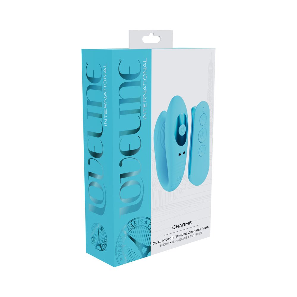 loveline-charme-rechargeable-silicone-dual-motor-vibrator-blue Loveline Charme Rechargeable Silicone Dual Motor Vibrator Blue - Image 1