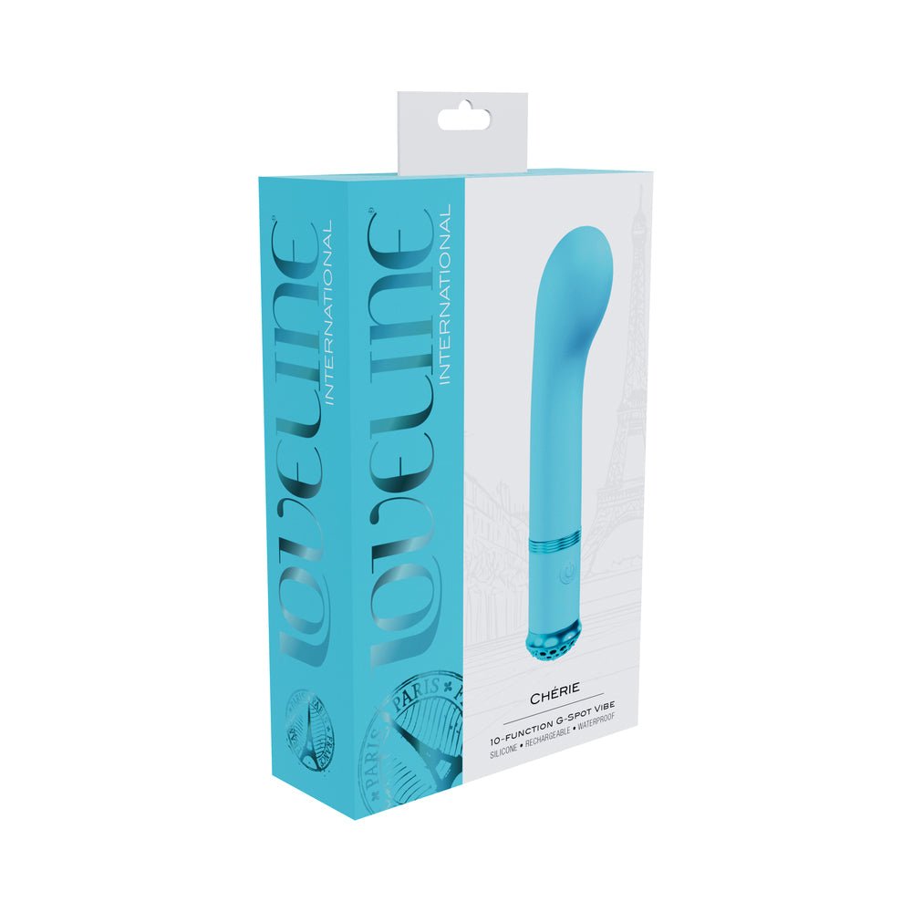 loveline-cherie-rechargeable-silicone-g-spot-vibrator-blue Loveline Cherie Rechargeable Silicone G-Spot Vibrator Blue - Image 1
