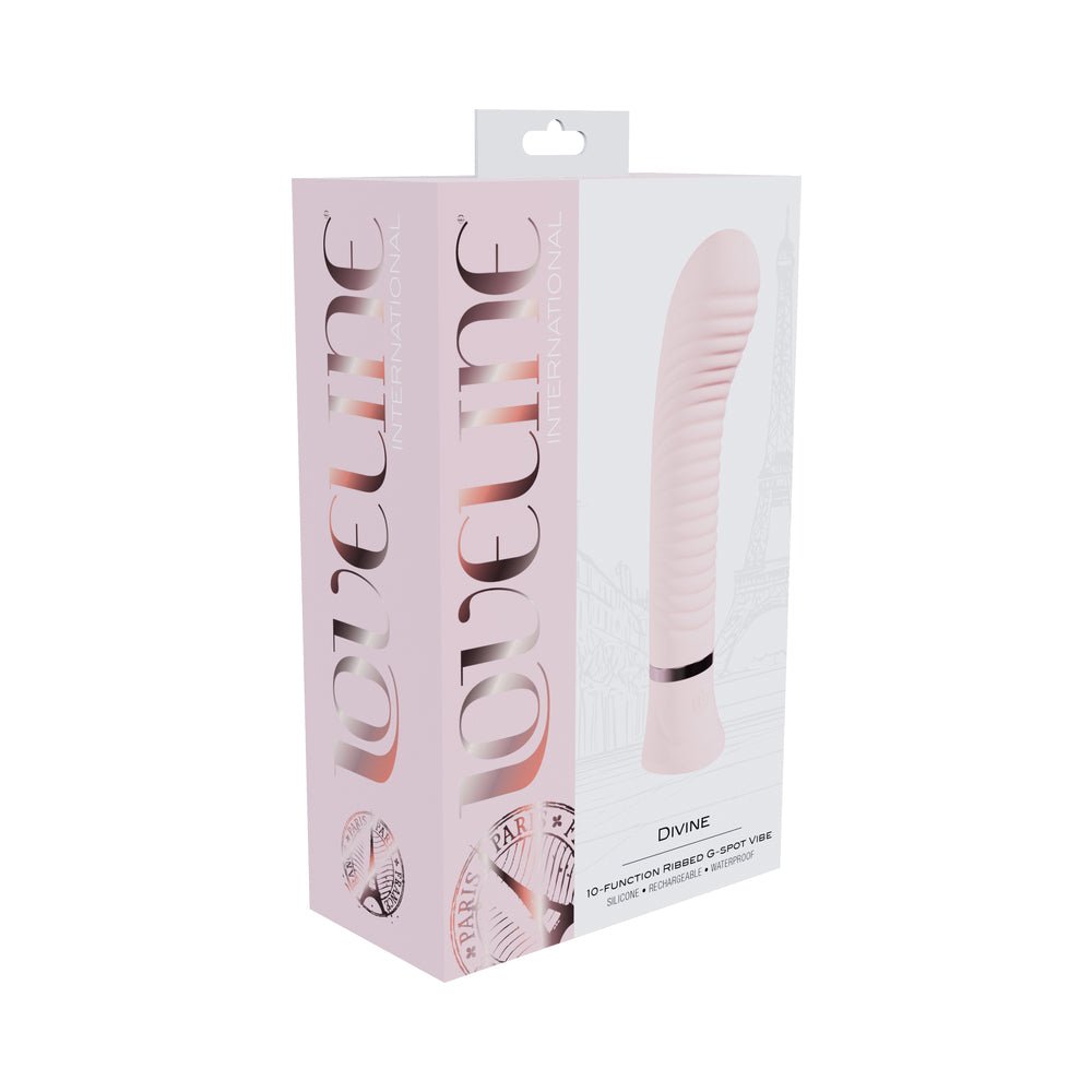 loveline-divine-rechargeable-silicone-ribbed-g-spot-vibrator-pink Loveline Divine Rechargeable Silicone Ribbed G-Spot Vibrator Pink - Image 1
