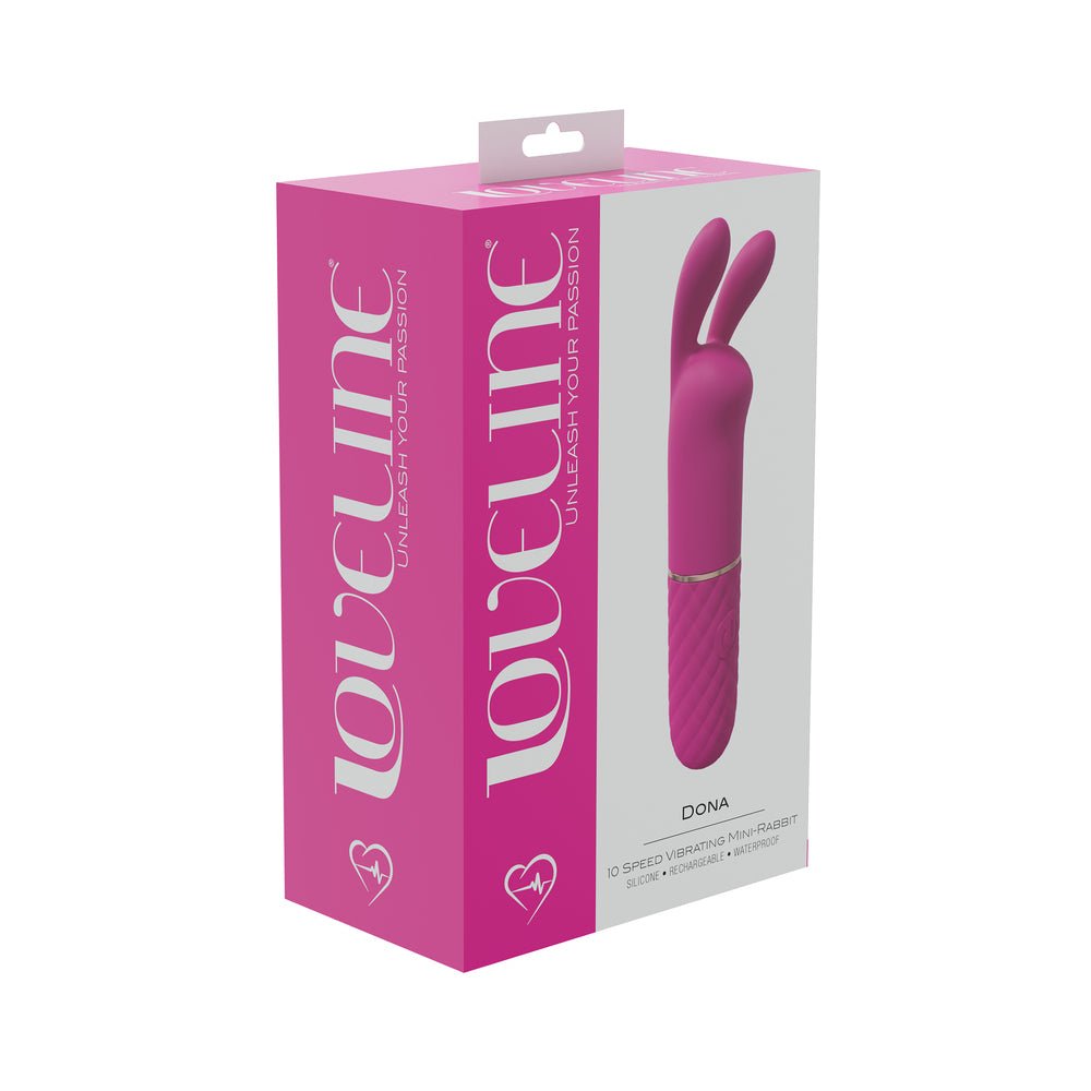 loveline-dona-10-speed-vibrating-mini-rabbit-silicone-rechargeable-waterproof-pink LoveLine Dona 10 Speed Vibrating Mini-Rabbit Silicone Rechargeable Waterproof Pink - Image 1