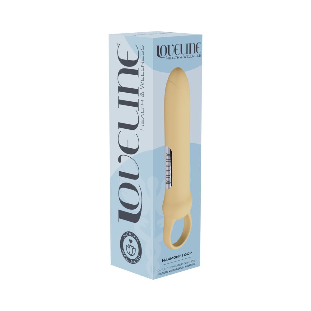 loveline-harmony-loop-grip-vibe-liquid-silicone-yellow LoveLine Harmony Loop Grip Vibe Liquid Silicone Yellow - Image 1