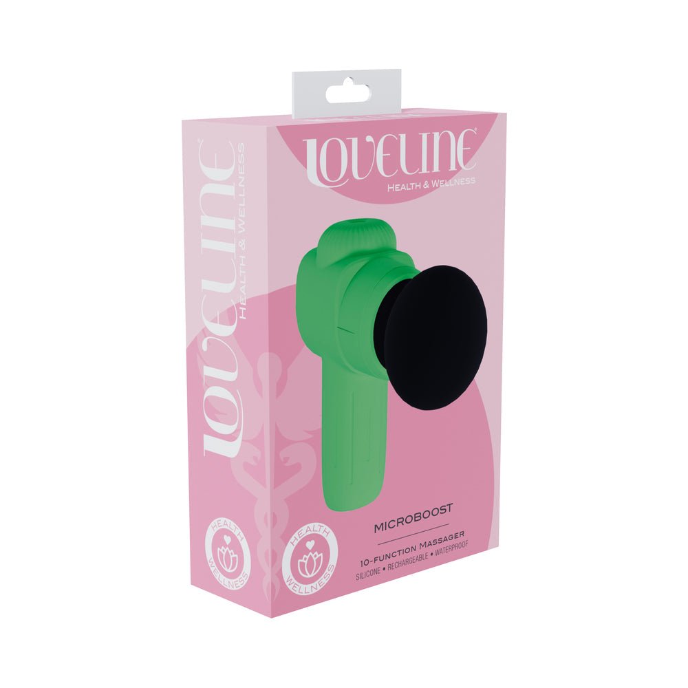 loveline-microboost-massager-silicone-green LoveLine MicroBoost Massager Silicone Green - Image 1
