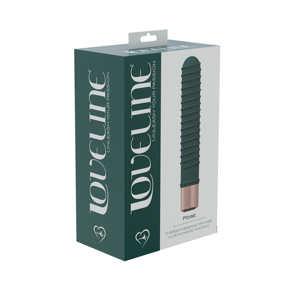 loveline-poise-10-speed-mini-vibe-silicone-rechargeable-waterproof-forest-green LoveLine Poise 10 Speed Mini-Vibe Silicone Rechargeable Waterproof Forest Green - Image 1