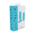 Loveline Velvet Rechargeable Silicone Remote Control Vibrating Plug Blue