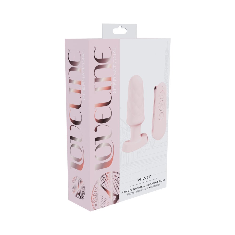 loveline-velvet-rechargeable-silicone-remote-control-vibrating-plug-pink Loveline Velvet Rechargeable Silicone Remote Control Vibrating Plug Pink - Image 1