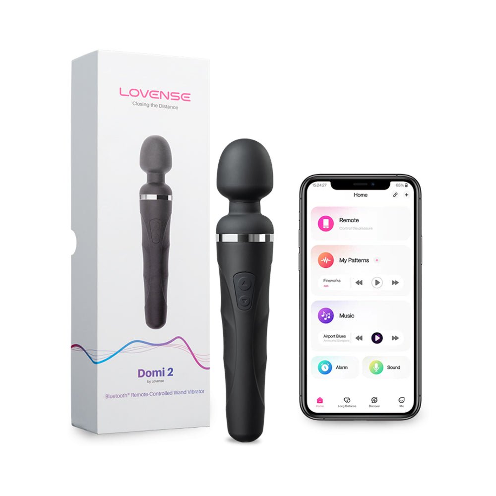 lovense-domi-2-bluetooth-programmable-wand-vibrator Lovense Domi 2 Bluetooth Programmable Wand Vibrator - Image 1