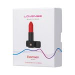 Lovense Exomoon Bluetooth Mini Lipstick Vibrator – Black - Image 3