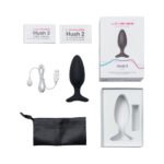 Lovense Hush 2 Bluetooth Remote-Controlled Vibrating Anal Plug Medium Black - Image 2