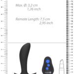 E-Stimulation and Vibration Butt Plug With Wireless Remote Control - Black