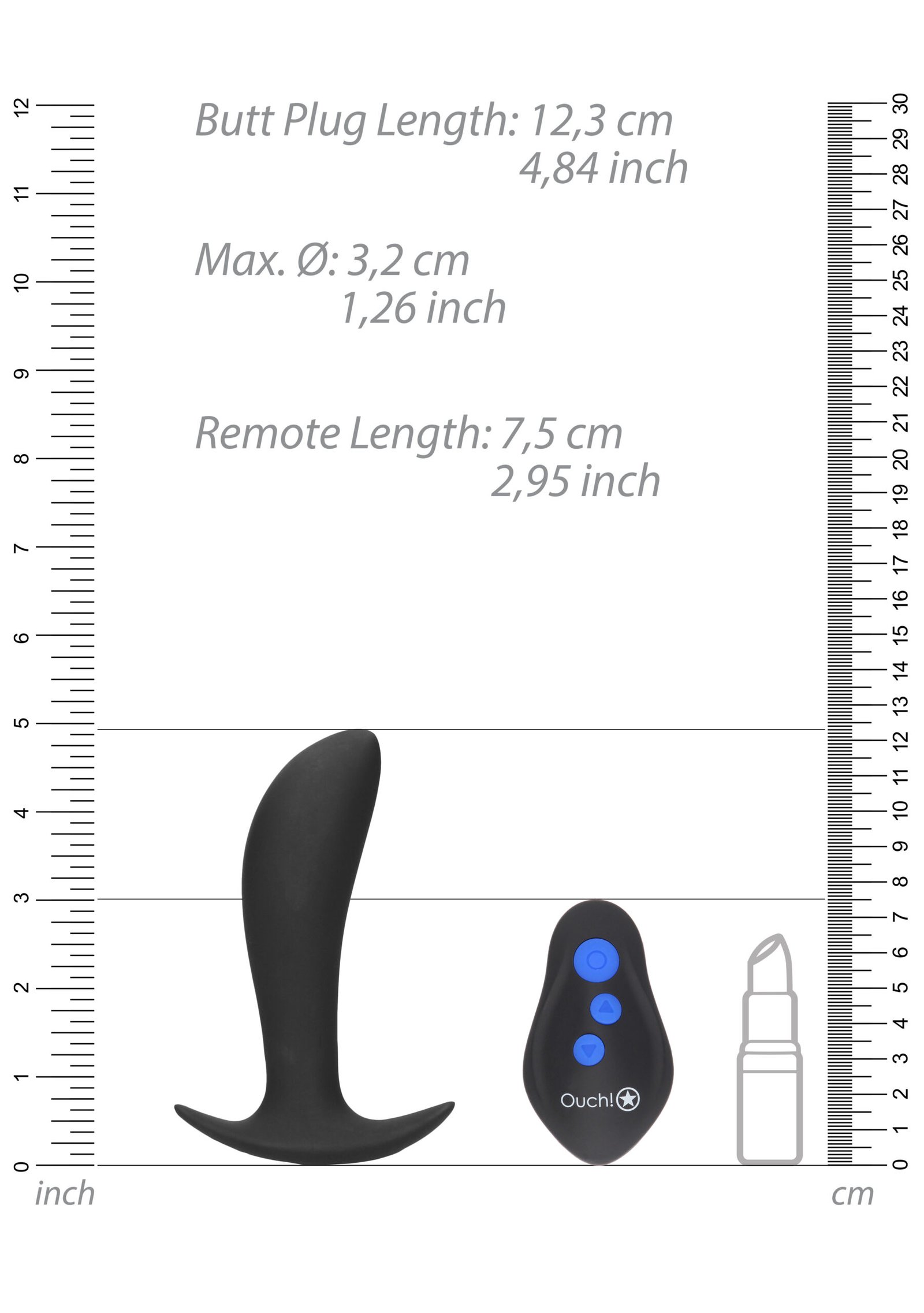E-Stimulation and Vibration Butt Plug With Wireless Remote Control - Black image 0 E-Stimulation and Vibration Butt Plug With Wireless Remote Control - Black - Image 1