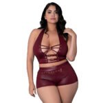 Lust Fetish Thalia Burgundy Queen Size