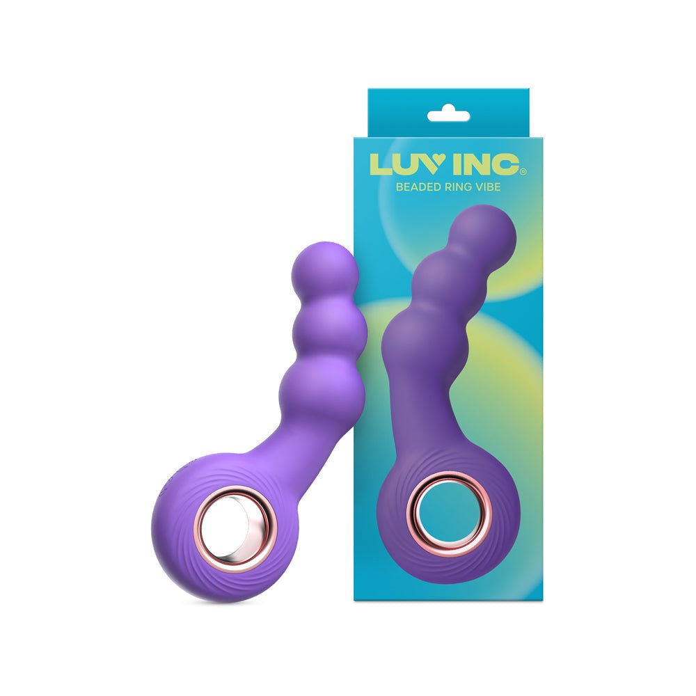 luv-inc-br15-beaded-ring-vibe-purple Luv Inc Br15: Beaded Ring Vibe Purple - Image 1