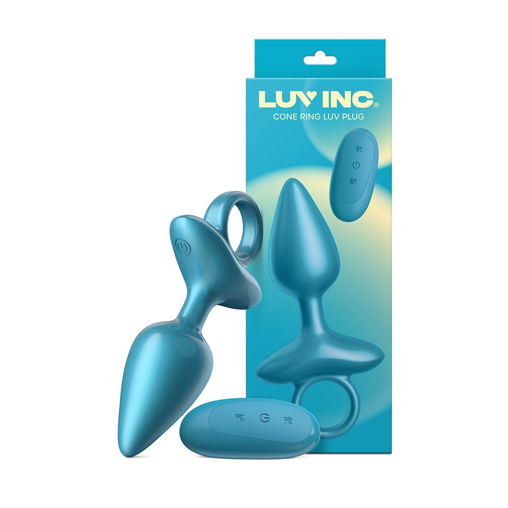 luv-inc-cr82-cone-ring-luv-plug-metallic-blue Luv Inc. Cr82: Cone Ring Luv Plug Metallic Blue - Image 1