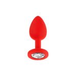 Luv Inc Jp31 Jeweled Small Plug Silicone with 3-Piece Interchangeable Gems Red - Image 2